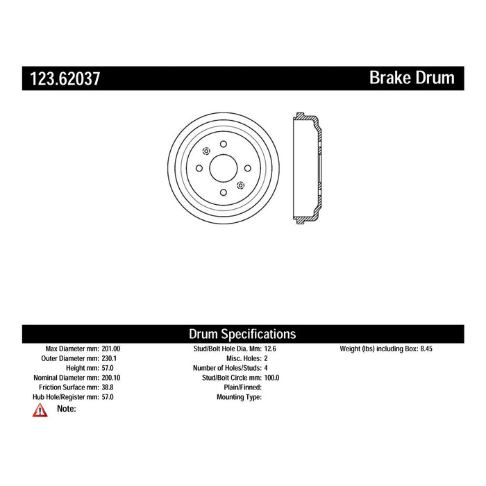 Rear Brake Drum for Chevrolet Beat 2020 2019 2018 P-2419611