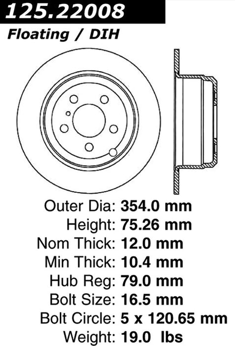 Rear Disc Brake Rotor for Land Rover Range Rover HSE 2005 2004 2003 P-2420683