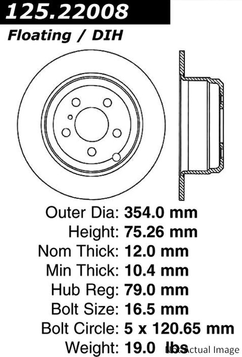 Rear Disc Brake Rotor for Land Rover Range Rover HSE 2005 2004 2003 P-2420683