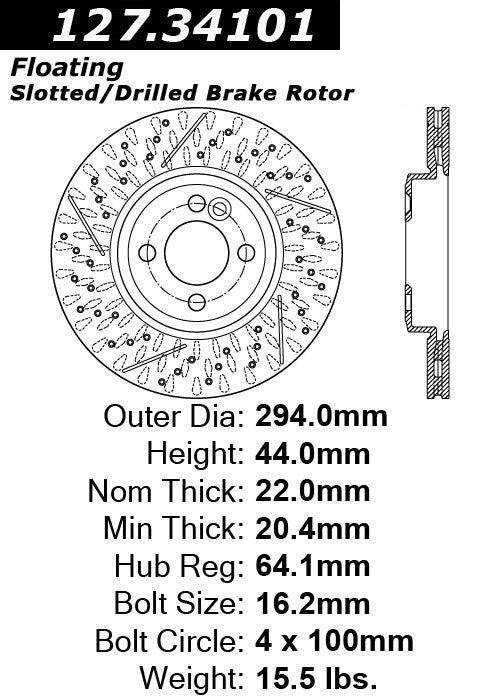 Front Disc Brake Rotor for Hyundai Tiburon 2008 P-2426945