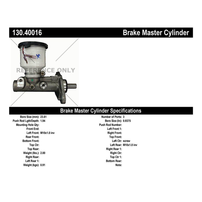 Brake Master Cylinder for Honda Civic EX 1991 1990 P-2432579