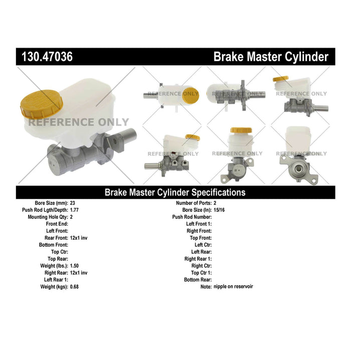 Brake Master Cylinder for Subaru Impreza Manual Transmission 2019 2018 2017 2016 2015 2014 2013 2012 P-2433235