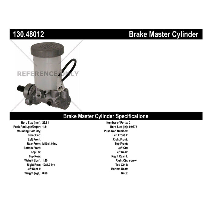 Brake Master Cylinder for Suzuki Sidekick 1.6L L4 4-Door 1998 1997 1996 P-2433252