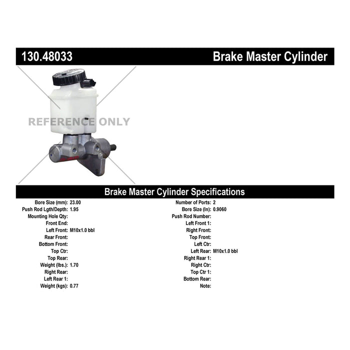 Brake Master Cylinder for Suzuki Forenza Manual Transmission 2008 2007 P-2433281