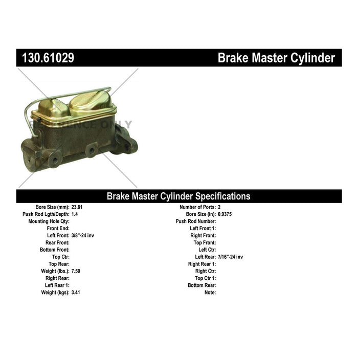 Brake Master Cylinder for Mercury Cougar 1973 P-2433610