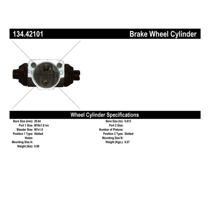 Rear Drum Brake Wheel Cylinder Premium Line for Nissan B210 1978 1977 - Centric 134.42101