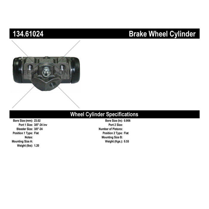 Rear Right/Passenger Side Drum Brake Wheel Cylinder Premium Line for Edsel Citation 1958 P-1160364