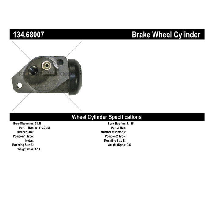 Front Left/Driver Side Drum Brake Wheel Cylinder Premium Line for Ford F-350 1966 1965 1964 1963 1962 1961 1960 1959 1958 1957 1956 1955 P-1163784