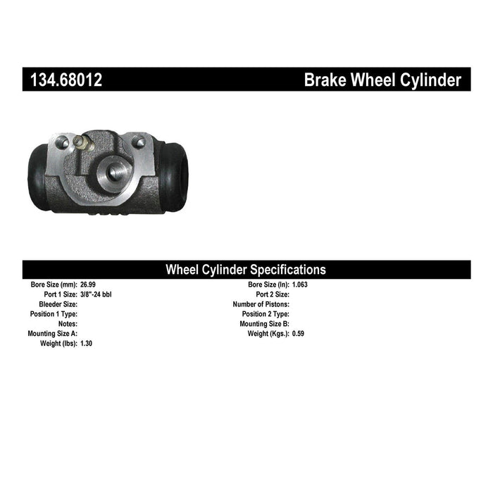 Front Right/Passenger Side Drum Brake Wheel Cylinder Premium Line for Studebaker 5E6 4WD 1960 P-1163904