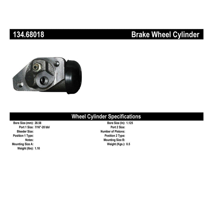 Front Left/Driver Side Drum Brake Wheel Cylinder Premium Line for Dodge P300 1968 1967 1966 1965 1964 1963 1962 1961 P-1163955