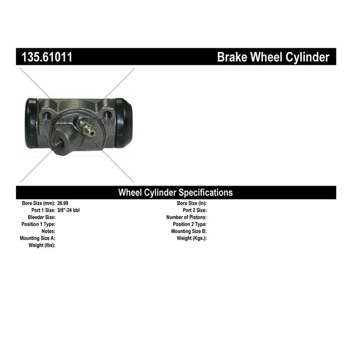 Front Left/Driver Side Drum Brake Wheel Cylinder Standard Line for Mercury Villager 1965 1962 P-1164504