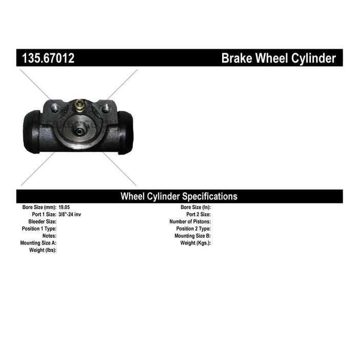 Rear Drum Brake Wheel Cylinder Standard Line for Dodge Caravan FWD 1995 1994 1993 1992 1991 1990 1989 1988 1987 1986 1985 1984 P-1165724