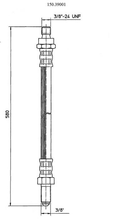 Front Lower Brake Hydraulic Hose for Volvo 142 1974 1973 1972 1971 1970 1969 1968 1967 P-1182099