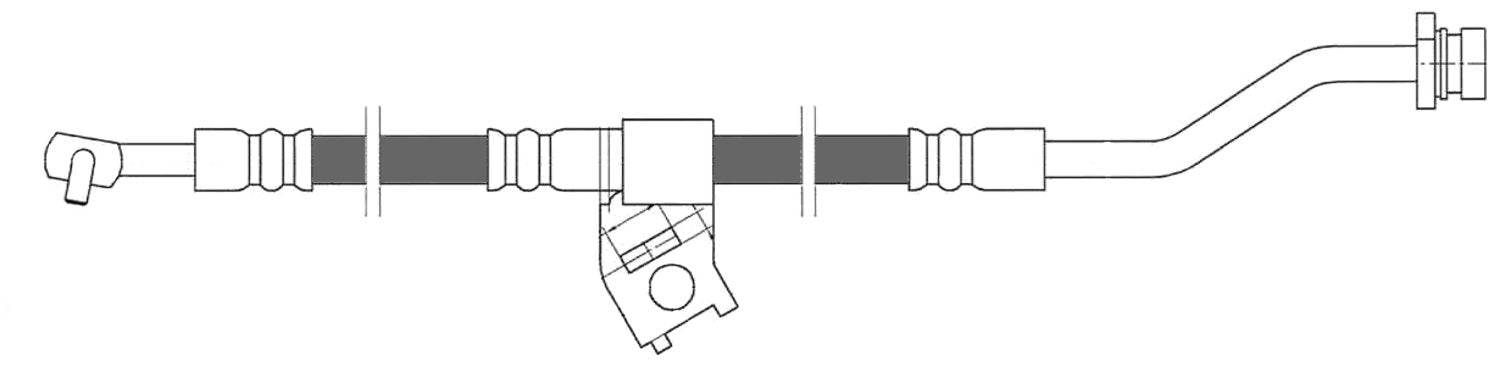 Front Right/Passenger Side Brake Hydraulic Hose for Hyundai Equus 2016 2015 2014 2013 2012 P-1184115