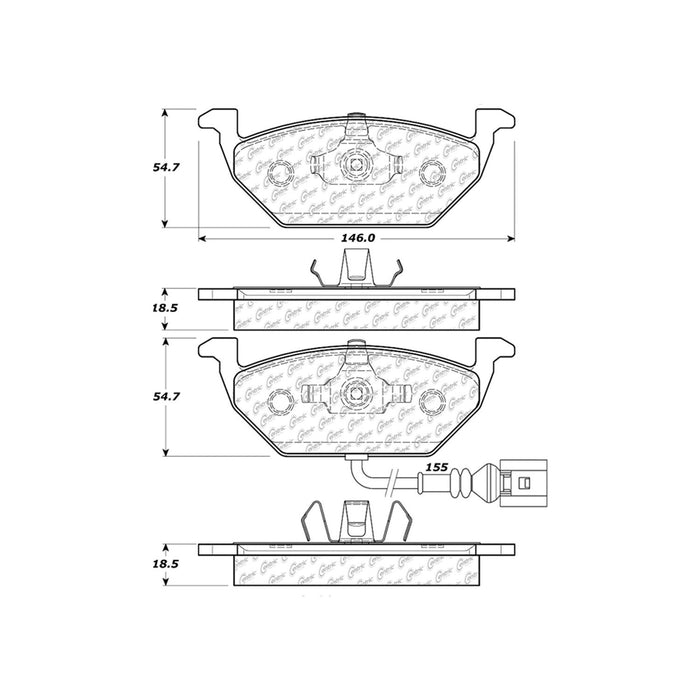 Front Disc Brake Pad Set for Seat Toledo 2005 2004 2003 2002 2001 P-1194312