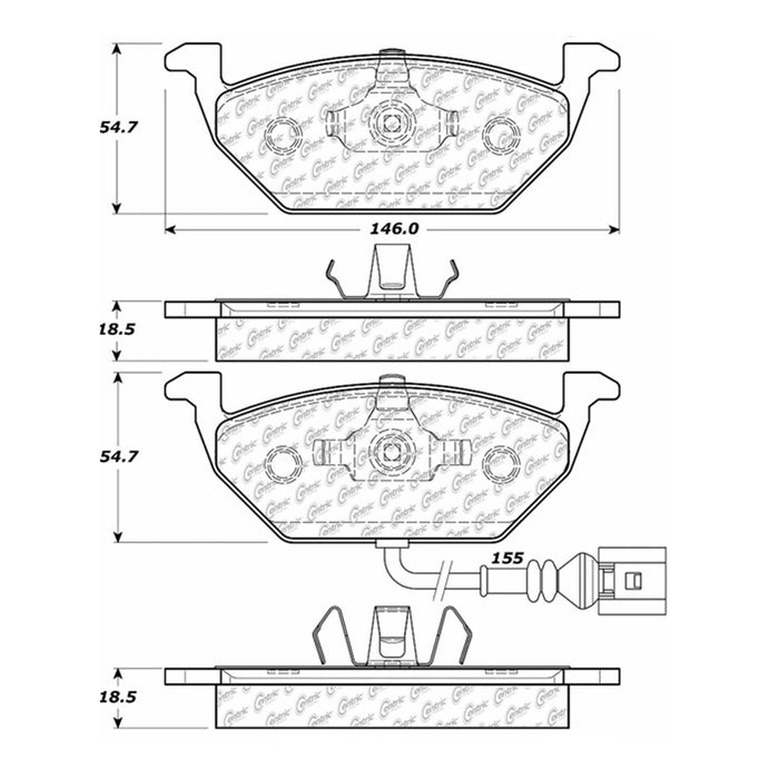 Front Disc Brake Pad Set for Seat Toledo 2005 2004 2003 2002 2001 P-1194312