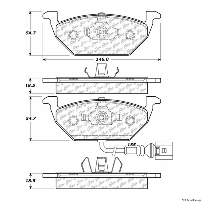 Front Disc Brake Pad Set for Seat Toledo 2005 2004 2003 2002 2001 P-1194312