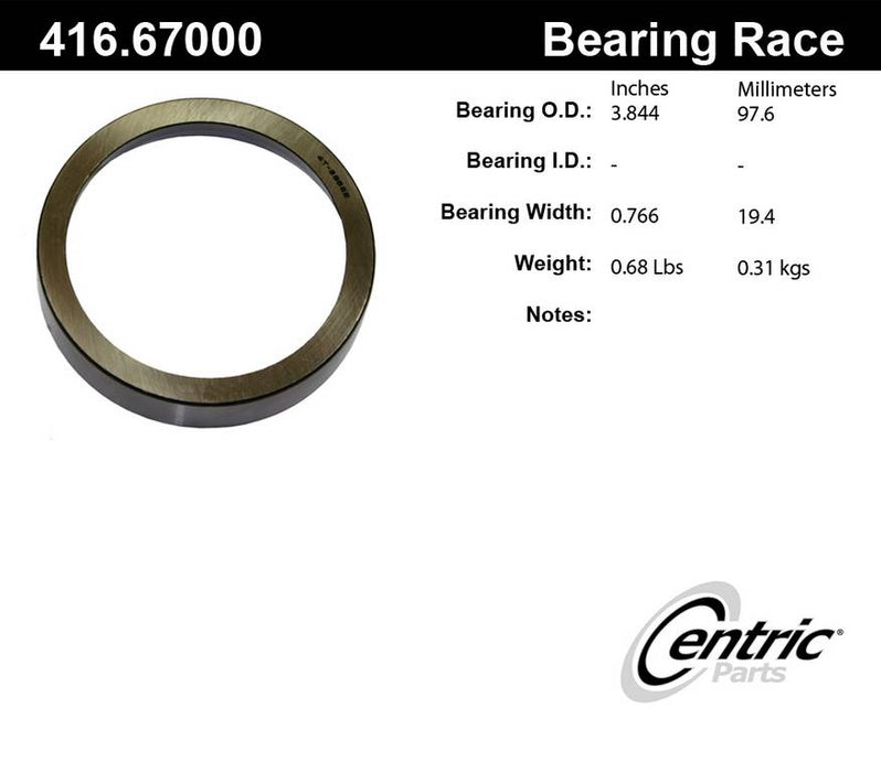 Rear Inner Wheel Bearing Race for GMC K25/K2500 Suburban 1972 1971 1970 1969 1968 - Centric 416.67000