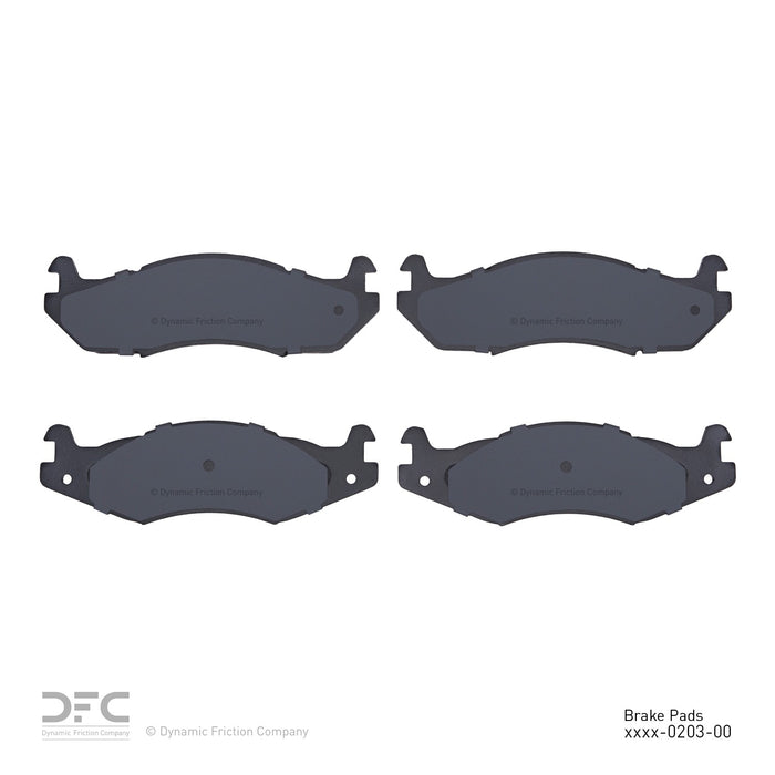 Front Disc Brake Pad Set for Jeep Cherokee RWD 1992 1991 1990 1989 1988 1987 1986 1985 1984 - Dynamite Friction 1310-0203-00