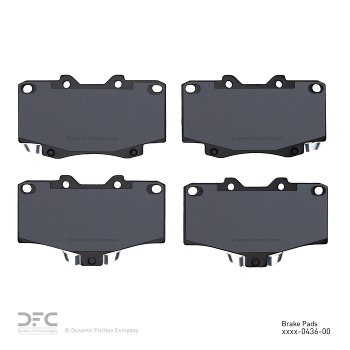 Front Disc Brake Pad Set for Toyota Tacoma 4WD 2004 2003 2002 2001 2000 1999 1998 1997 1996 1995 - Dynamite Friction 1311-0436-00
