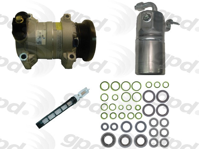 A/C Compressor and Component Kit for GMC Sierra 1500 4.3L V6 2002 2001 2000 1999 - Global Parts 9611753