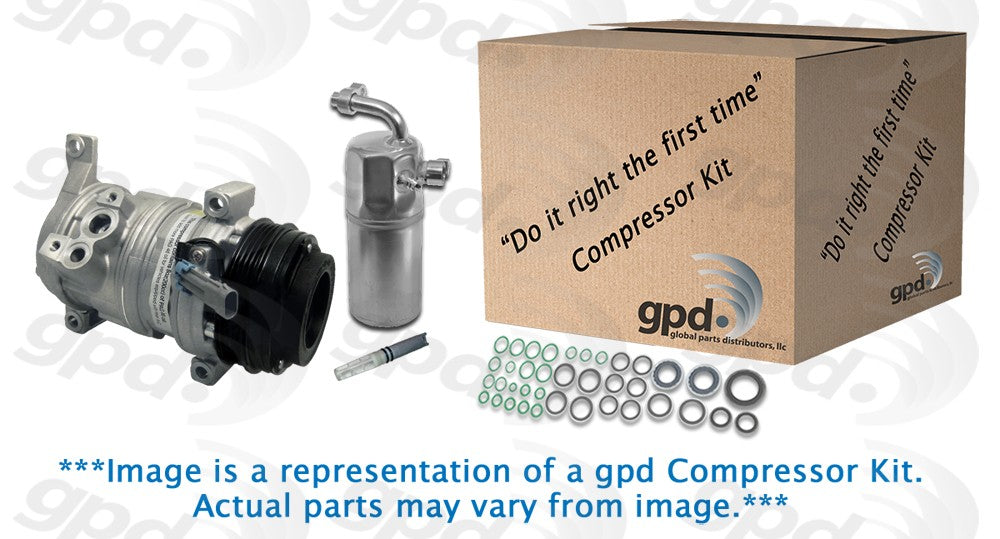 A/C Compressor and Component Kit for Pontiac Grand Am 3.4L V6 2005 2004 2003 2002 - Global Parts 9611806