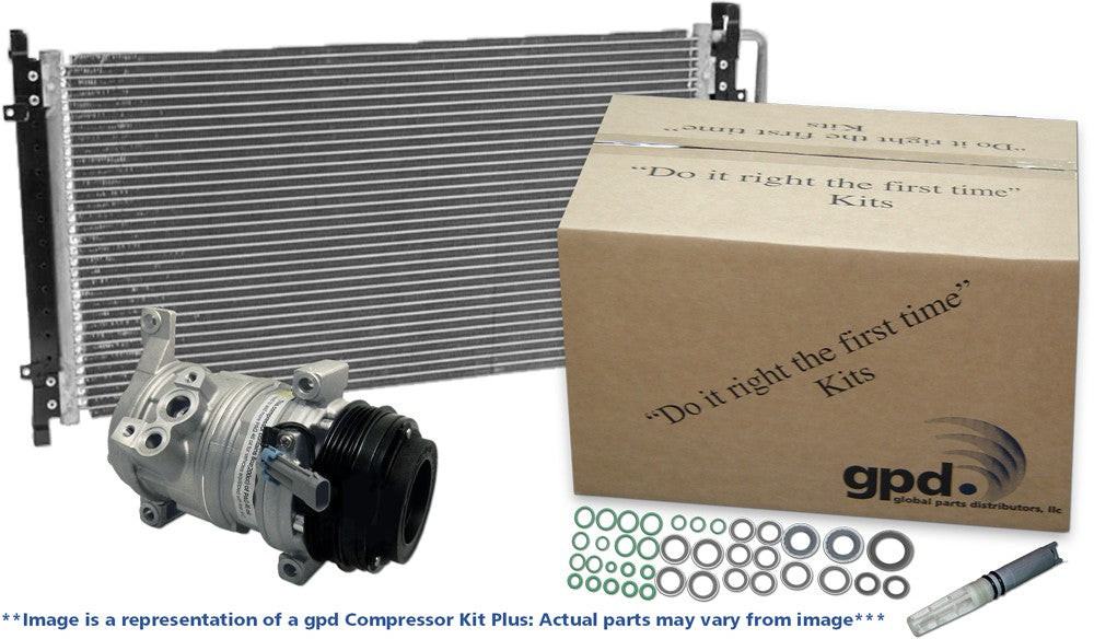 A/C Compressor and Component Kit for Jaguar S-Type 4.2L V8 2008 2007 2006 - Global Parts 9641654A