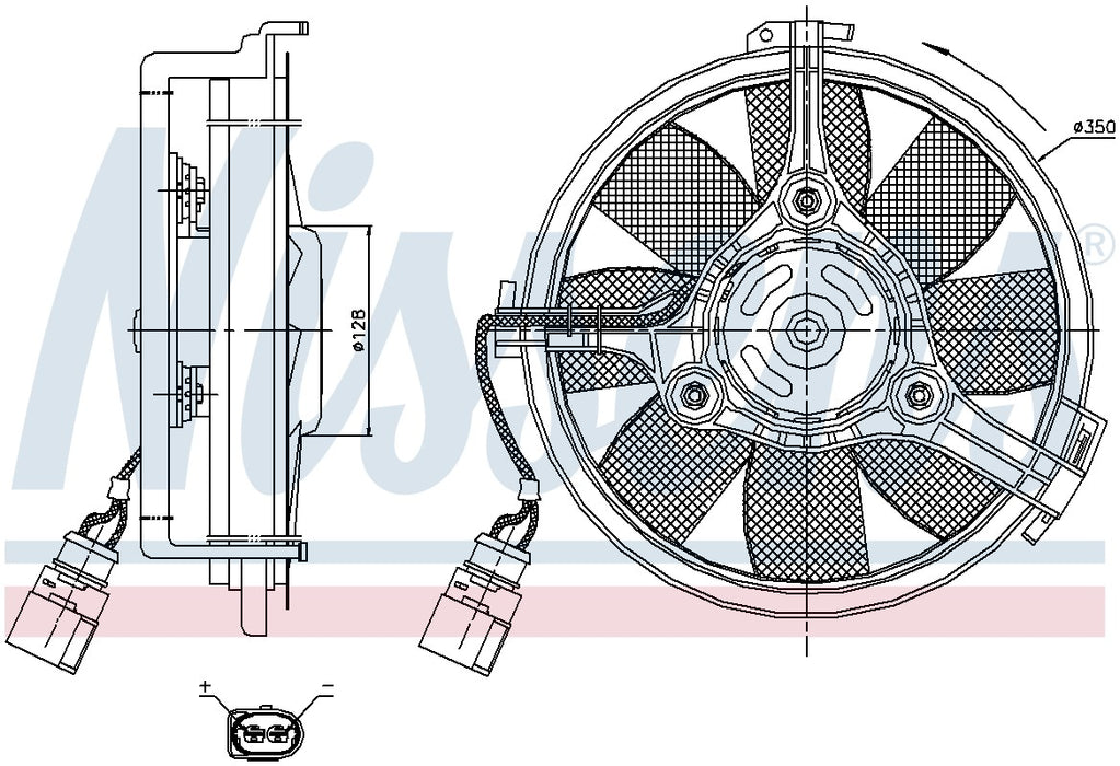 A/C Condenser Fan for Audi A8 Quattro 4.2L V8 GAS 2003 2002 2001 P-611785