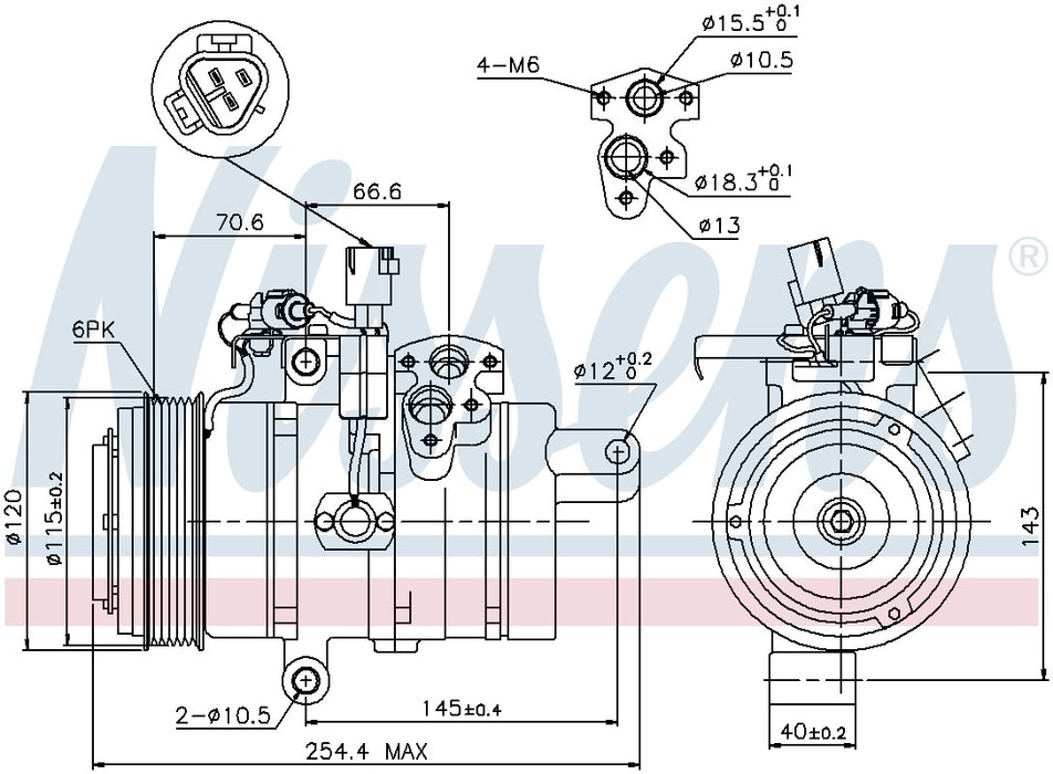 A/C Compressor for Toyota Sequoia 4.7L V8 GAS 2007 2006 2005 2004 2003 2002 2001 P-612393