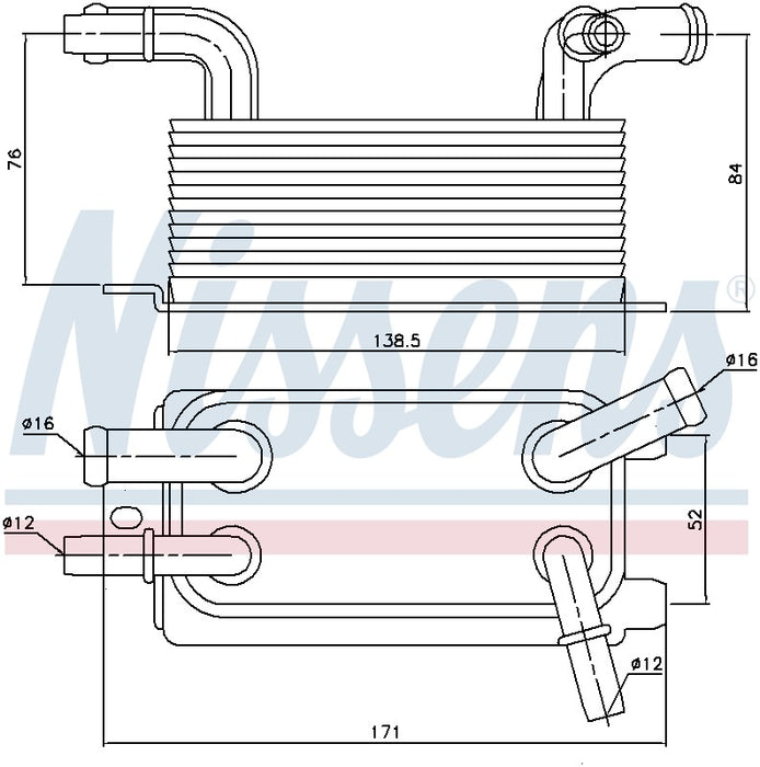 Automatic Transmission Oil Cooler for Volvo C70 2.5L L5 GAS 2013 2012 2011 2010 2009 2008 2007 2006 P-612438