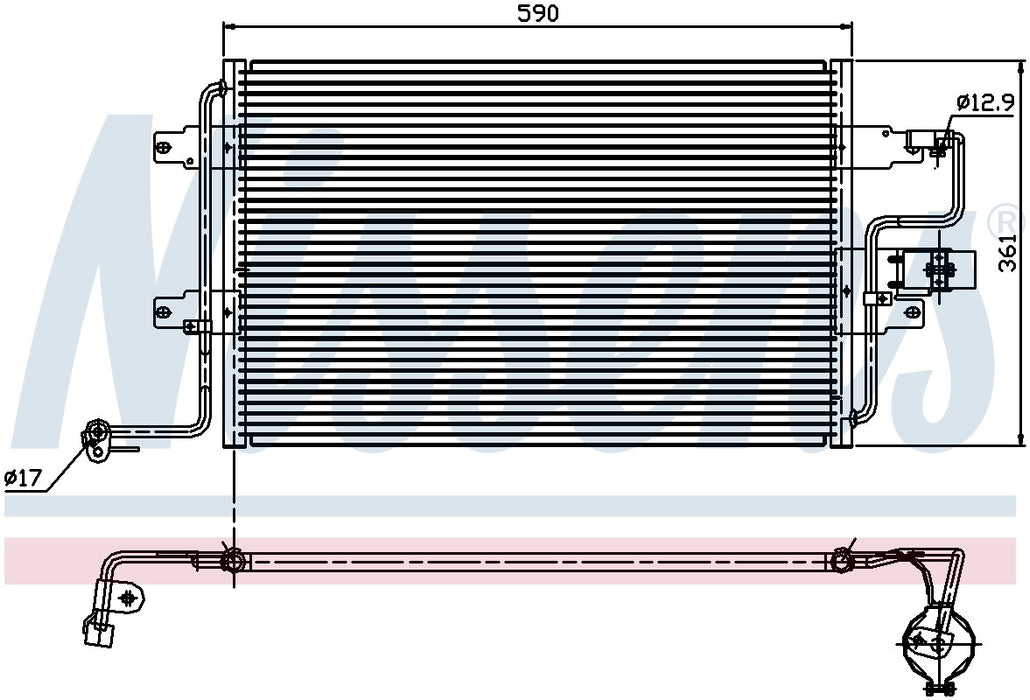 A/C Condenser for Volkswagen Golf 2006 2005 2004 2003 2002 2001 2000 1999 P-612866