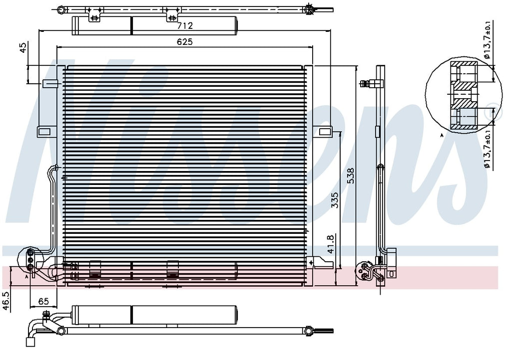 A/C Condenser for Mercedes-Benz GL550 5.5L V8 Base GAS 2012 2011 2010 2009 2008 P-613029