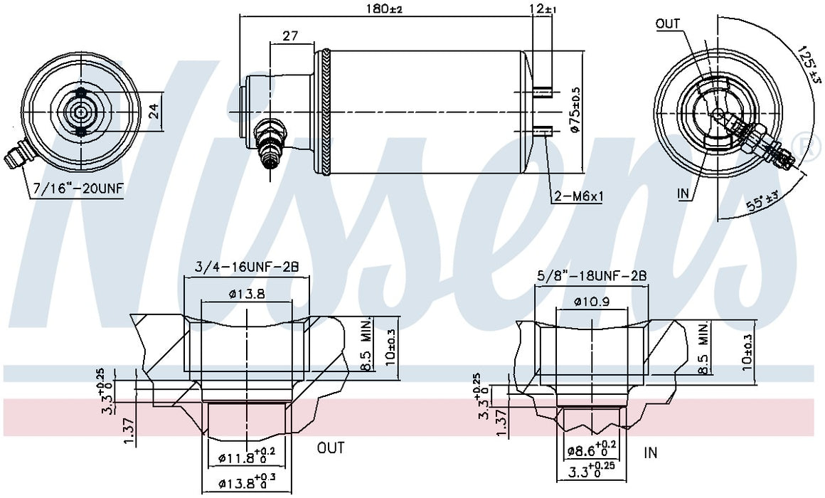 A/C Receiver Drier for Volkswagen EuroVan 2.8L V6 Camper GAS 1997 P-613127