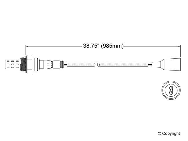 Upstream Oxygen Sensor for BMW 533i 3.2L L6 GAS 1984 1983 P-676924