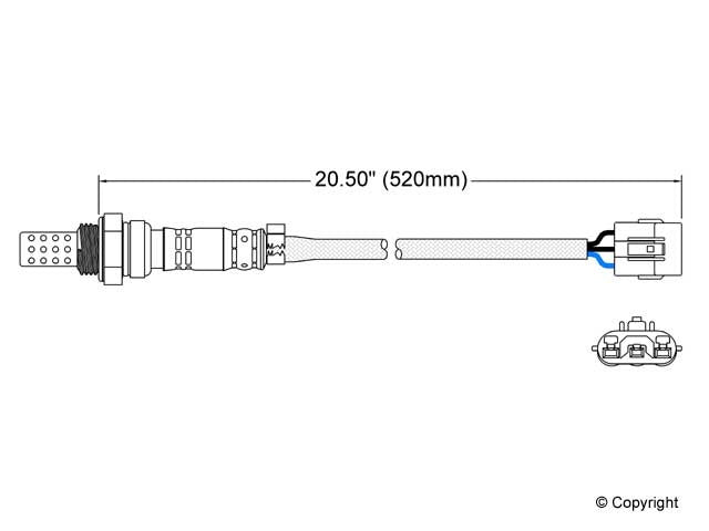 Upstream Oxygen Sensor for Mazda MPV 3.0L V6 GAS Manual Transmission 1991 1990 1989 P-677513