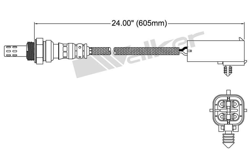 Downstream Rear Oxygen Sensor for Chrysler LHS 3.5L V6 GAS 19 VIN 1997 1996 P-677756