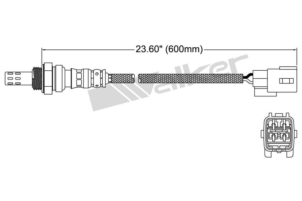 Downstream Oxygen Sensor for Hyundai Santa Fe 2.4L L4 GAS 13 VIN 2012 2011 2010 - Walker 250-24878