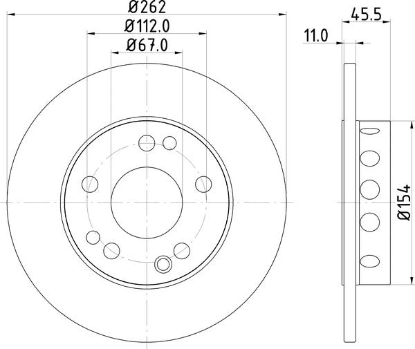 Front Disc Brake Rotor for Mercedes-Benz 190D 1989 1988 1987 1986 1985 - Pagid 355100741