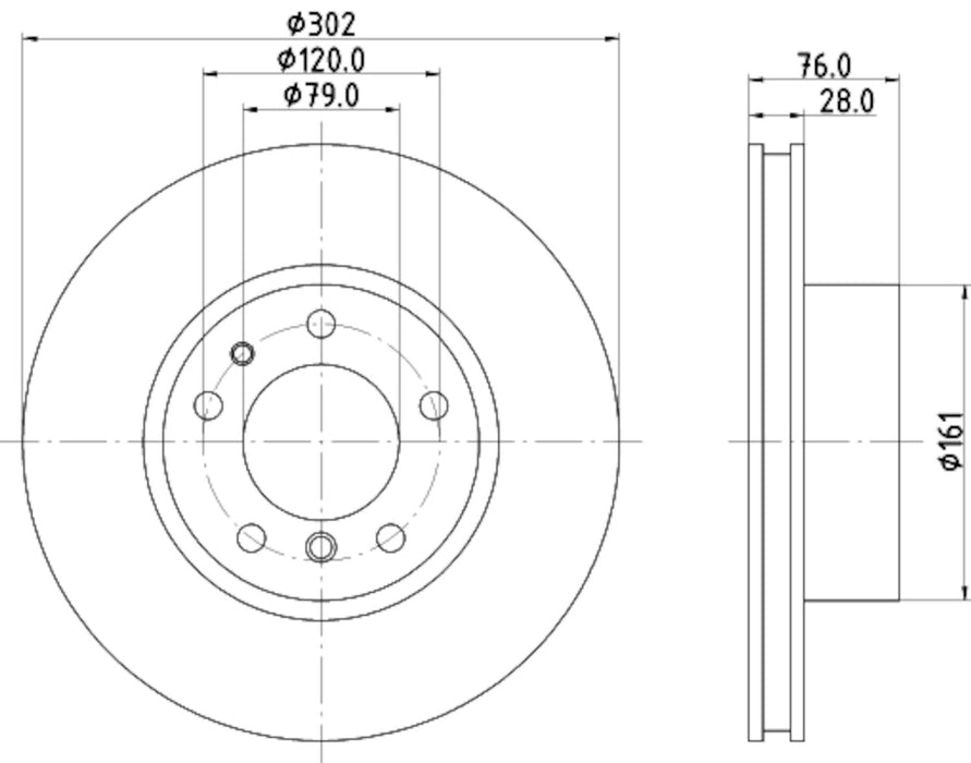 Front Disc Brake Rotor for BMW 740iL Base 1994 1993 P-709036