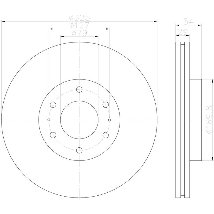 Front Disc Brake Rotor for GMC Envoy XUV 2005 2004 P-709371