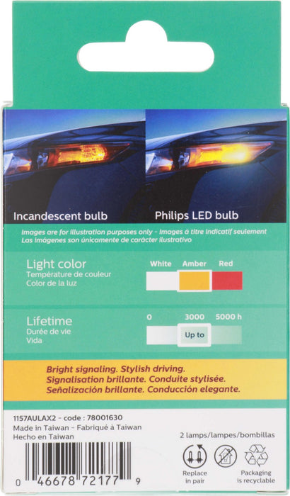 Rear Fog Light Bulb for John Deere Gator XUV 825i 4x4 2017 2016 2015 2014 2013 2012 2011 - Phillips 1157ALED