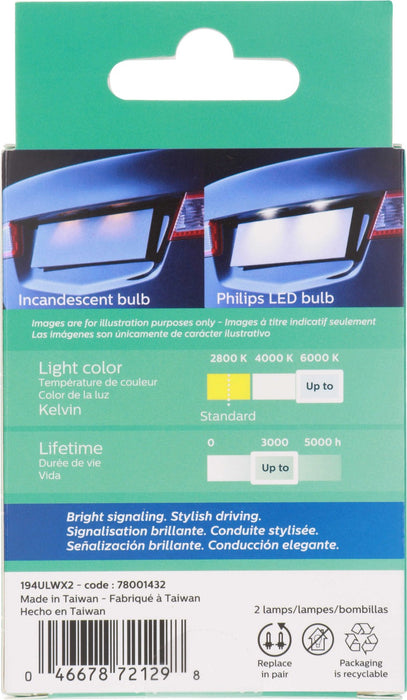Front Clock Light for Nissan NV350 Urvan 2021 2017 2016 2015 2014 - Phillips 194WLED