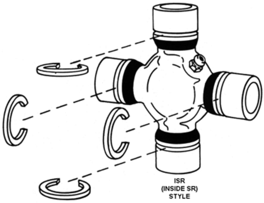 Front Driveshaft at Front Axle OR Front Driveshaft at Transfer Case OR Rear Driveshaft at Rear Axle OR Rear Driveshaft at Transmission Universal Joint for Isuzu Amigo 4WD - Dana Spicer 5-1515X