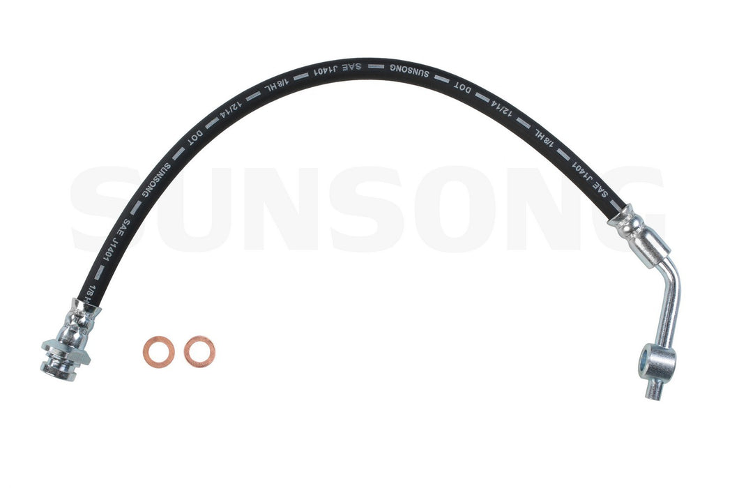 Front Right/Passenger Side Brake Hydraulic Hose for Nissan Frontier 4WD 2008 2007 2006 2005 2004 2003 2002 2001 2000 1999 1998 - Sunsong 2202961