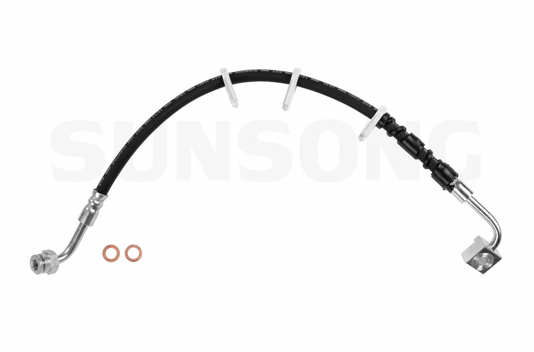 Front Right/Passenger Side Brake Hydraulic Hose for Ford E-350 Econoline Club Wagon 2002 2001 2000 1999 1998 1997 1996 1995 - Sunsong 2203172