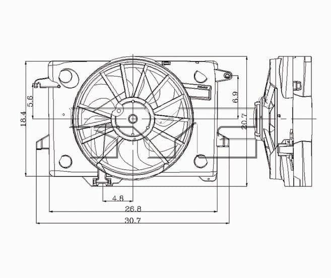 Dual Radiator and Condenser Fan Assembly for Ford Crown Victoria 2000 1999 1998 P-3311206