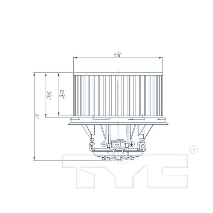 Front HVAC Blower Motor for Hyundai Sonata 2014 2013 2012 2011 - TYC 700263