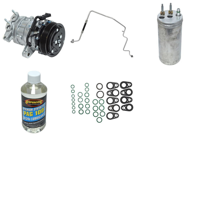 A/C Compressor and Component Kit for Jeep Liberty 3.7L V6 GAS 26 VIN 2005 2004 2003 2002 - Universal Air KT4174