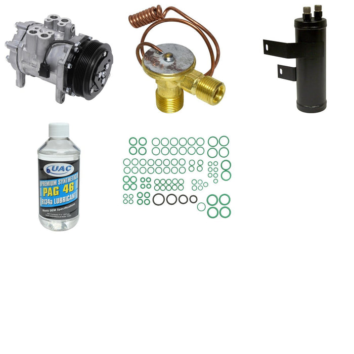 A/C Compressor and Component Kit for Ford E-150 Econoline Club Wagon 5.0L V8 20 VIN 1987 P-3384573