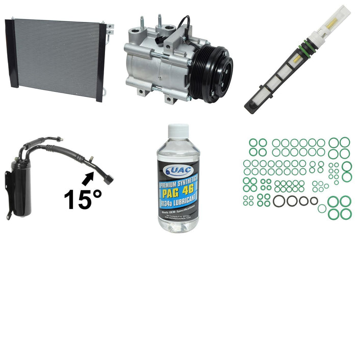 A/C Compressor and Component Kit for Ford E-350 Super Duty 6.8L V10 GAS 16 VIN 2007 P-3380743